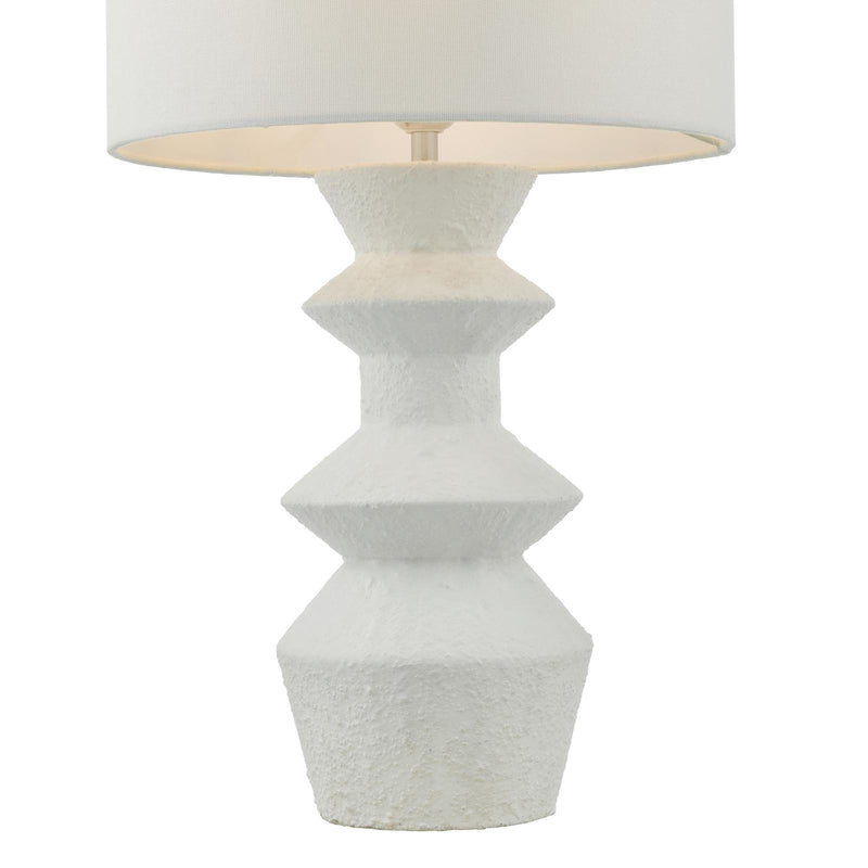Dar Lighting Bidelia Table Lamp Matt White With Shade • BID422