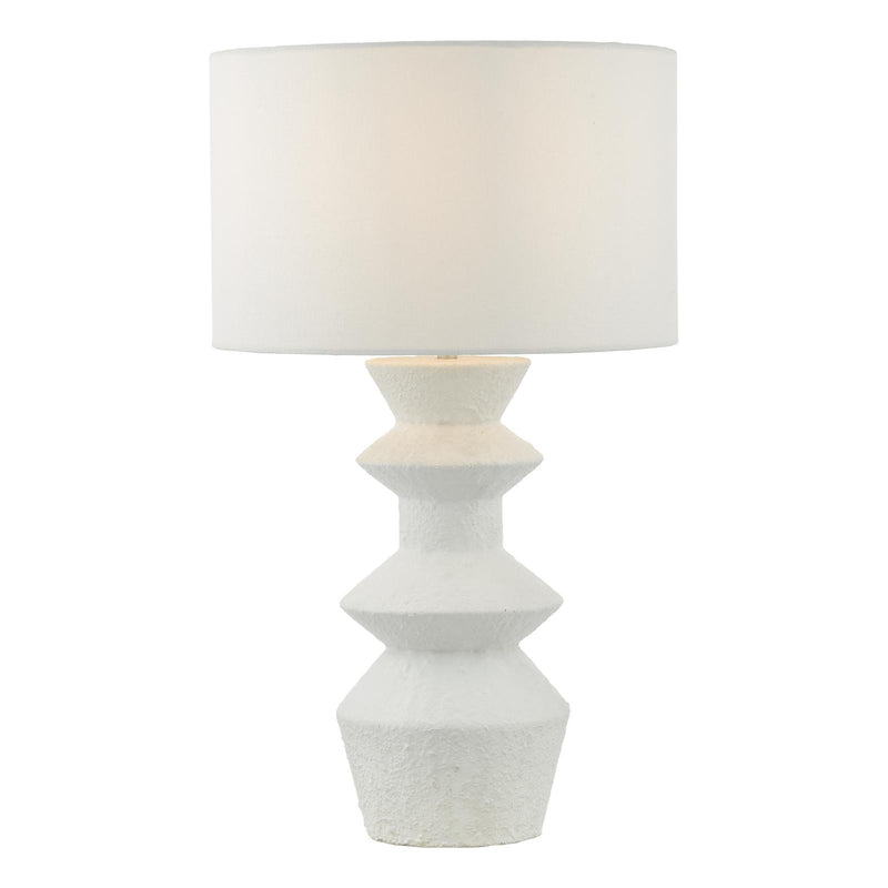 Dar Lighting Bidelia Table Lamp Matt White With Shade • BID422