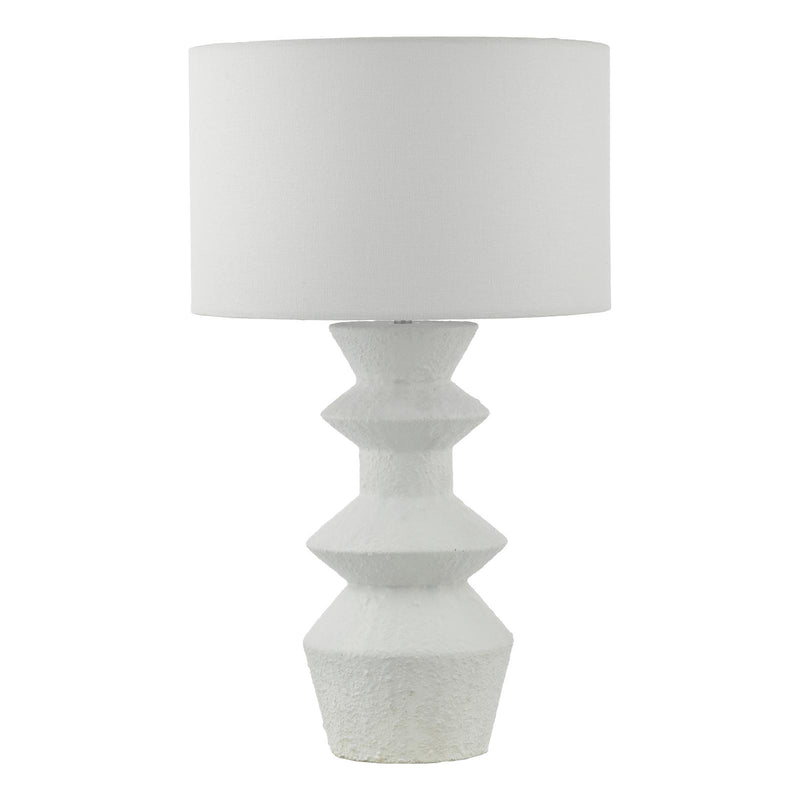 Dar Lighting Bidelia Table Lamp Matt White With Shade • BID422