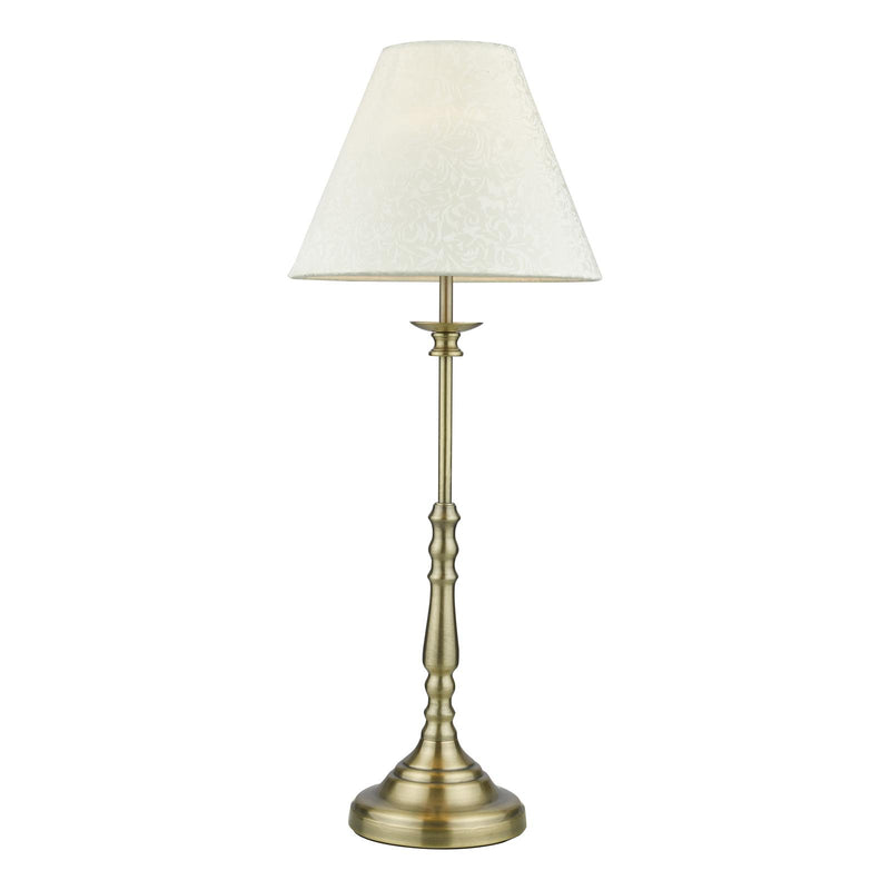 Dar Lighting Blenheim Table Lamp Antique Brass With Shade • BLE4175
