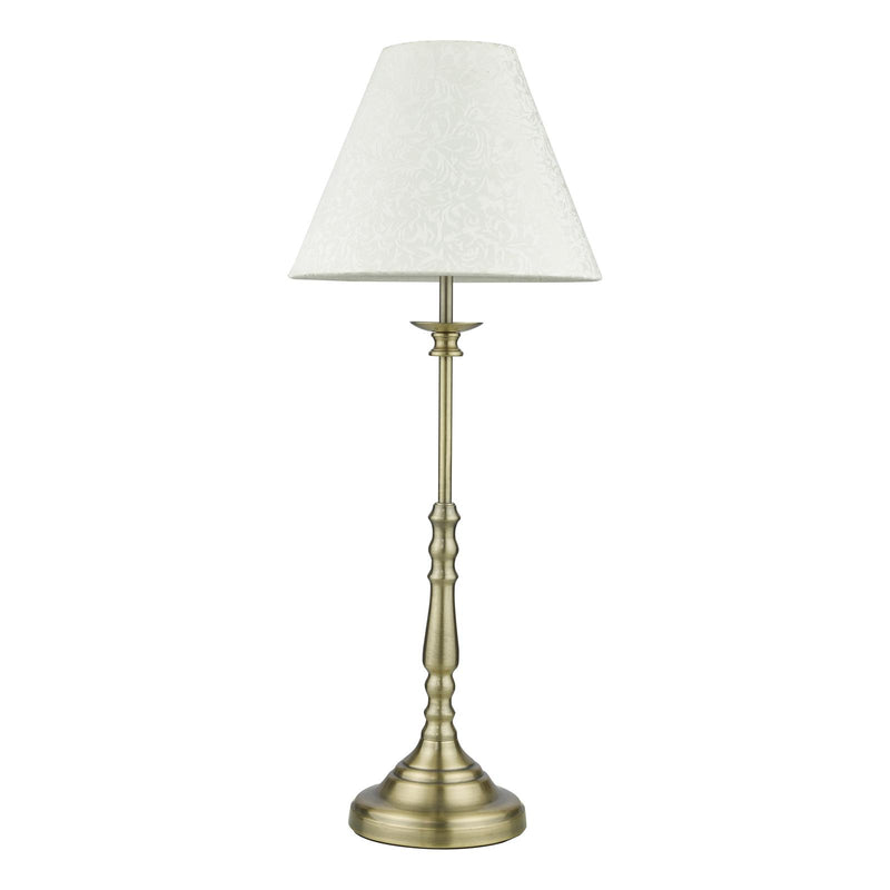 Dar Lighting Blenheim Table Lamp Antique Brass With Shade • BLE4175