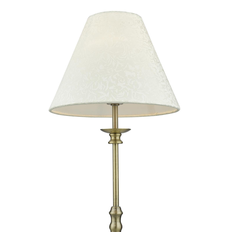 Dar Lighting Blenheim Table Lamp Antique Brass With Shade • BLE4175