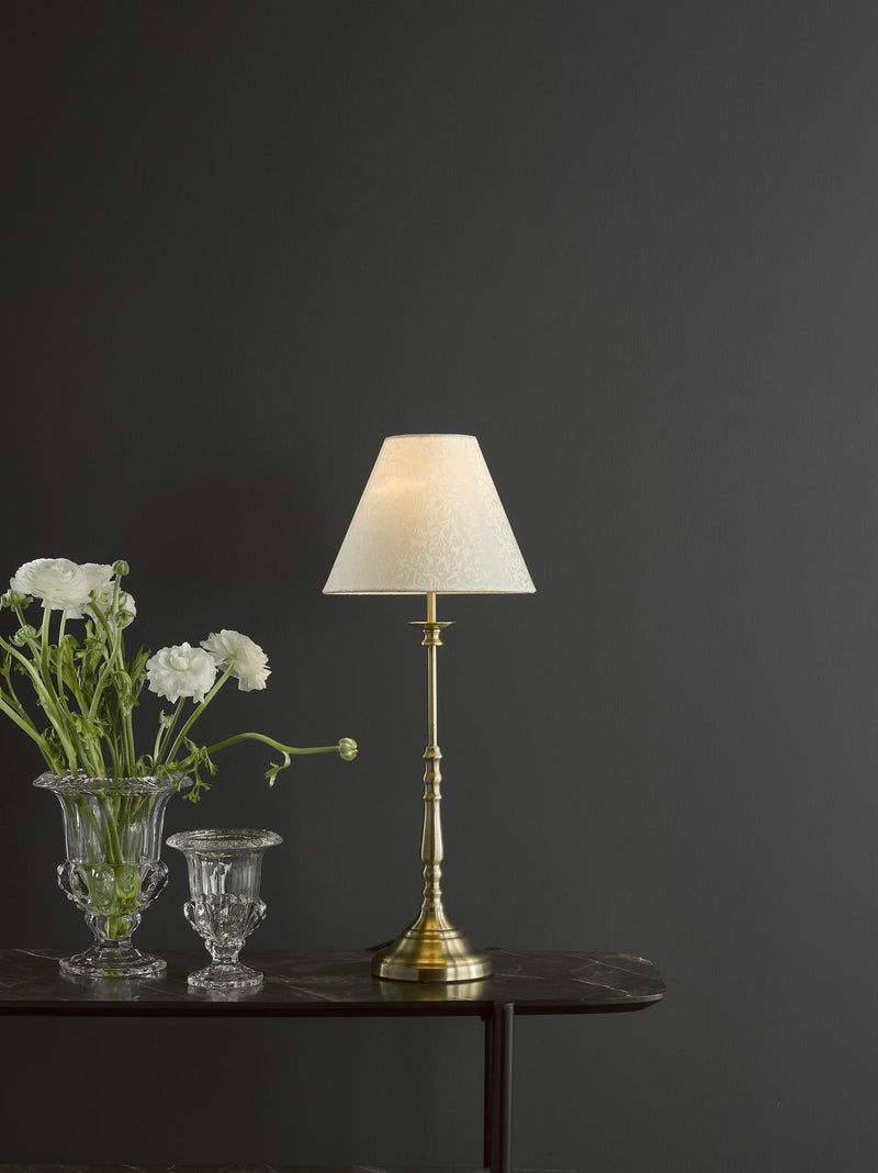 Dar Lighting Blenheim Table Lamp Antique Brass With Shade • BLE4175