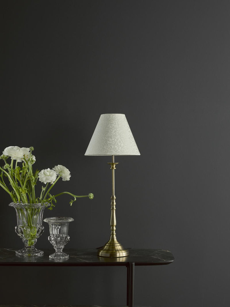 Dar Lighting Blenheim Table Lamp Antique Brass With Shade • BLE4175