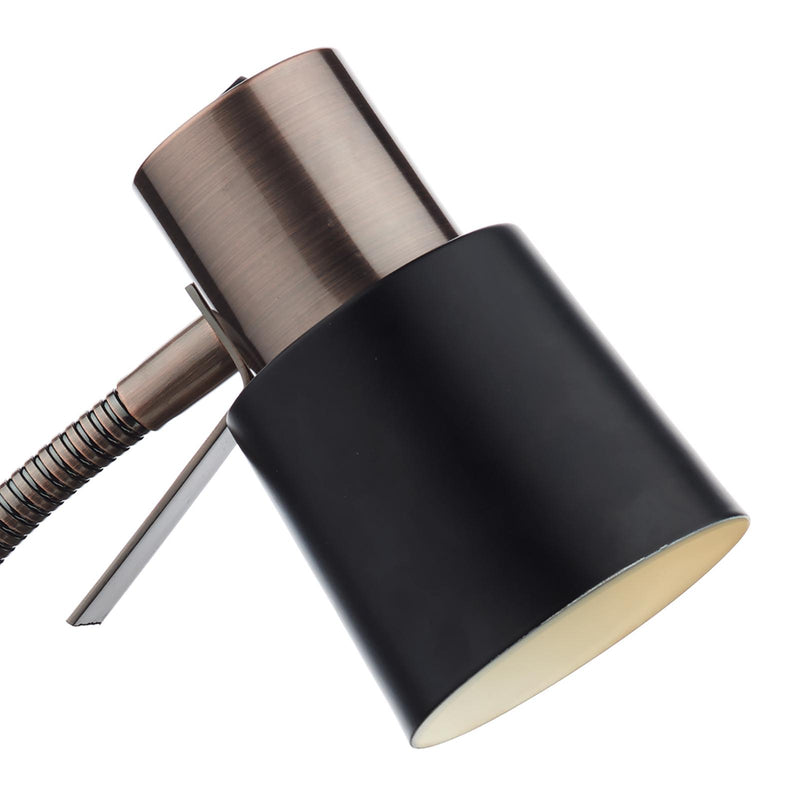 Dar Lighting Bond Task Table Lamp Black Copper • BON4254