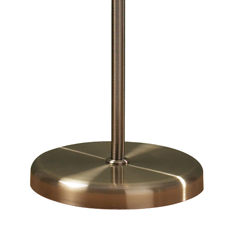 Dar Lighting Boston 3 Light Floor Lamp Antique Brass and Opal Glass • BOS49