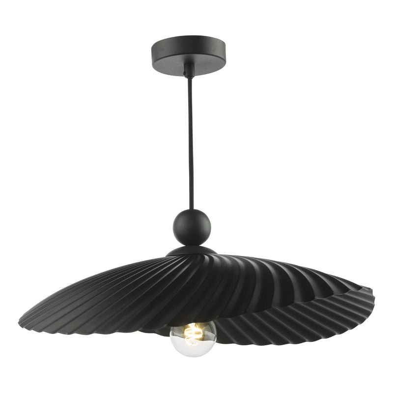 Dar Lighting Bouvier Easy Fit Pendant Matt Black • BOU6522