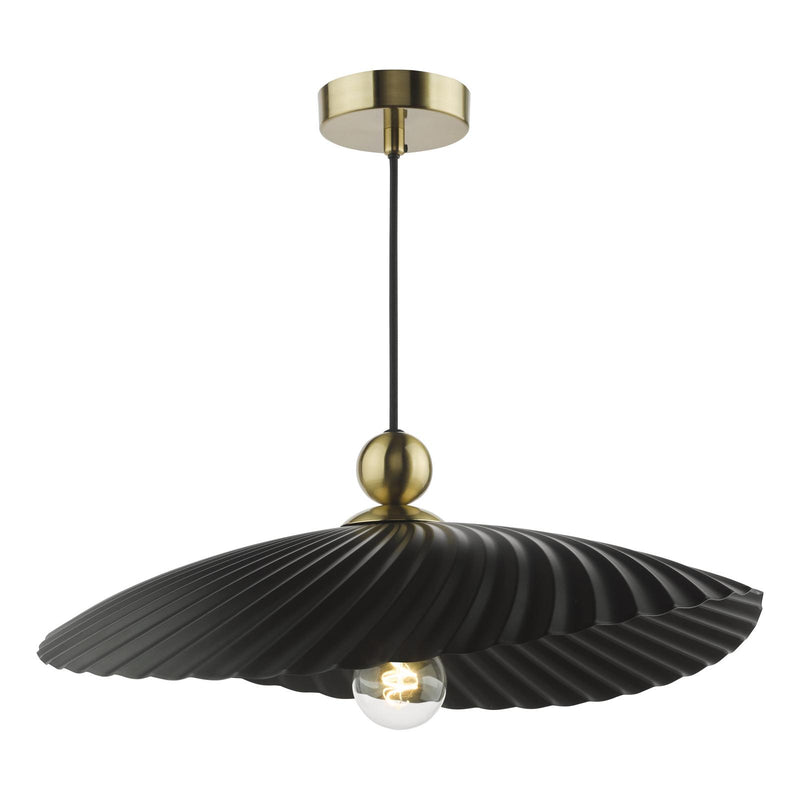 Dar Lighting Bouvier Easy Fit Pendant Matt Black • BOU6522