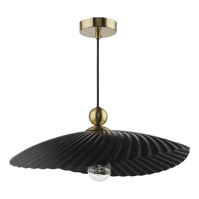 Dar Lighting Bouvier Easy Fit Pendant Matt Black • BOU6522