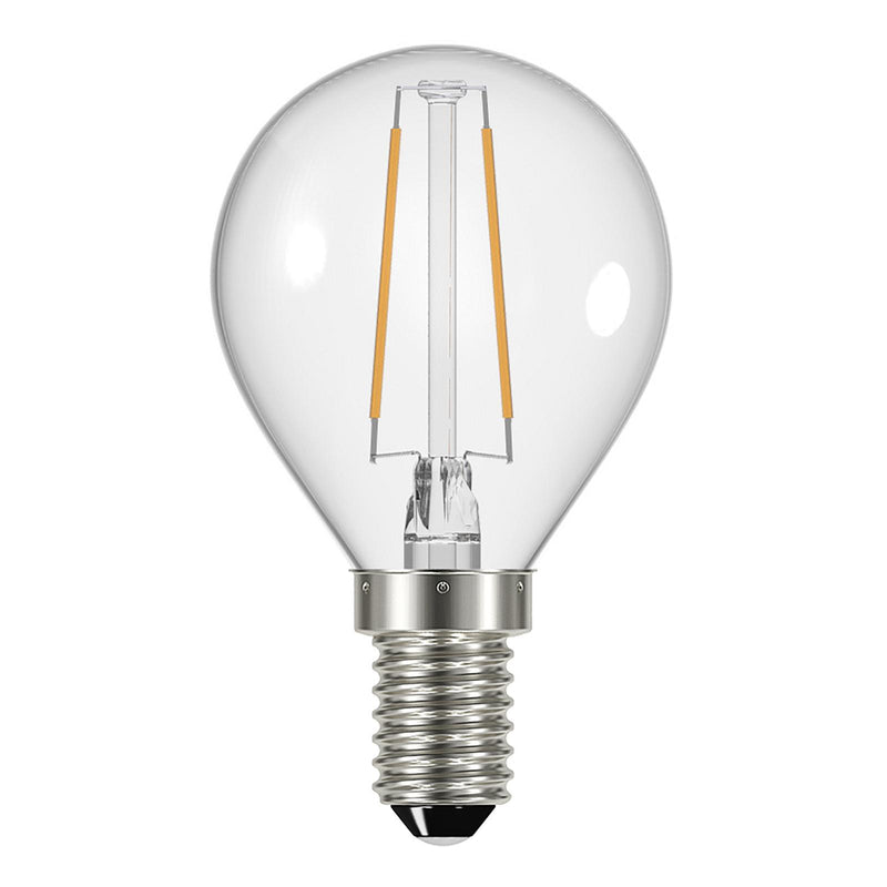 Dar Lighting BUL-E14-LED-15 Golf Ball LED 4w 400 Lumens Dimmable Clear (Pack Of 5)