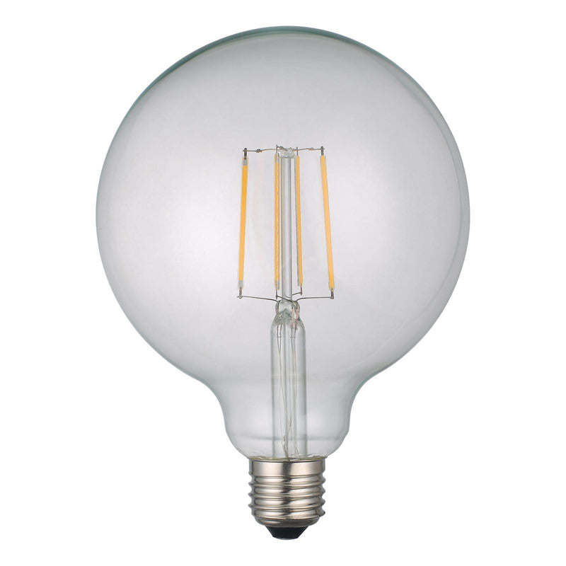 Dar Lighting BUL-E27-LED-20 Large Globe LED 6w 806 Lumens Dimmable Clear (Pack Of 5)