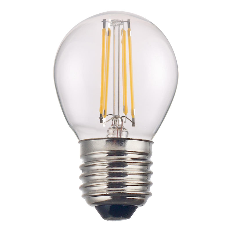 Dar Lighting BUL-E27-LED-22 Golf Ball LED 4w 400 Lumens Dimmable Clear (Pack Of 5)