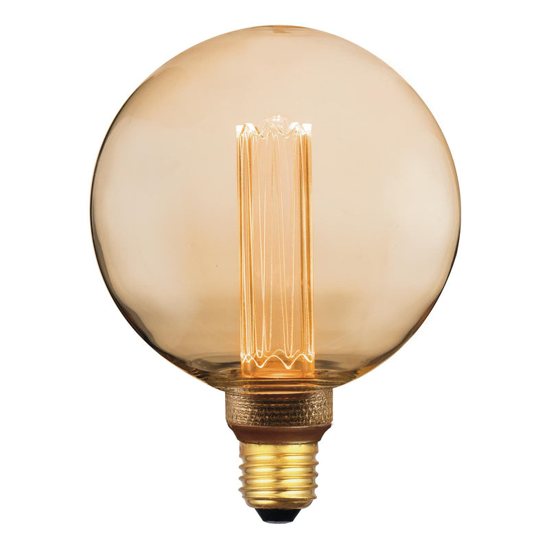 Dar Lighting BUL-E27-LEDV-11 Large Vintage Micro Filament LED 3.5w 120 Lumens Dimmable Gold (Pack Of 5)