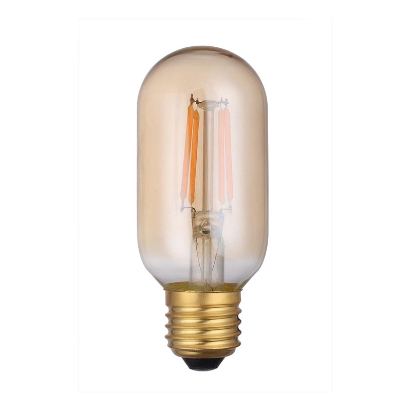 Dar Lighting BUL-E27-LEDV-8 Vintage Valve LED 4w 250 Lumens Dimmable Gold (Pack Of 5)