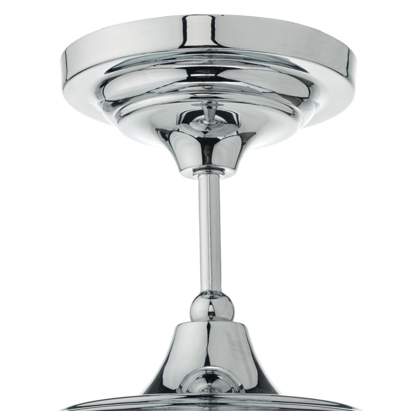 Dar Lighting Caden Bathroom Semi Flush Polished Chrome Opal Glass IP44 • CAD0150