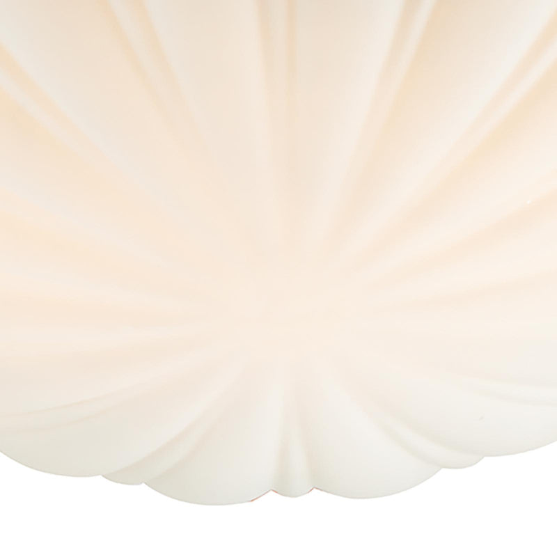 Dar Lighting Cafe Bathroom Flush Scalloped Opal Glass IP44 • CAF502