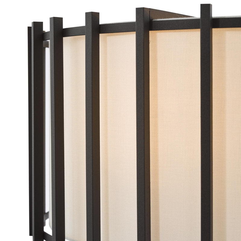 Dar Lighting Cagliari 4 Light Armed Pendant Matt Black and Ivory • CAG0422