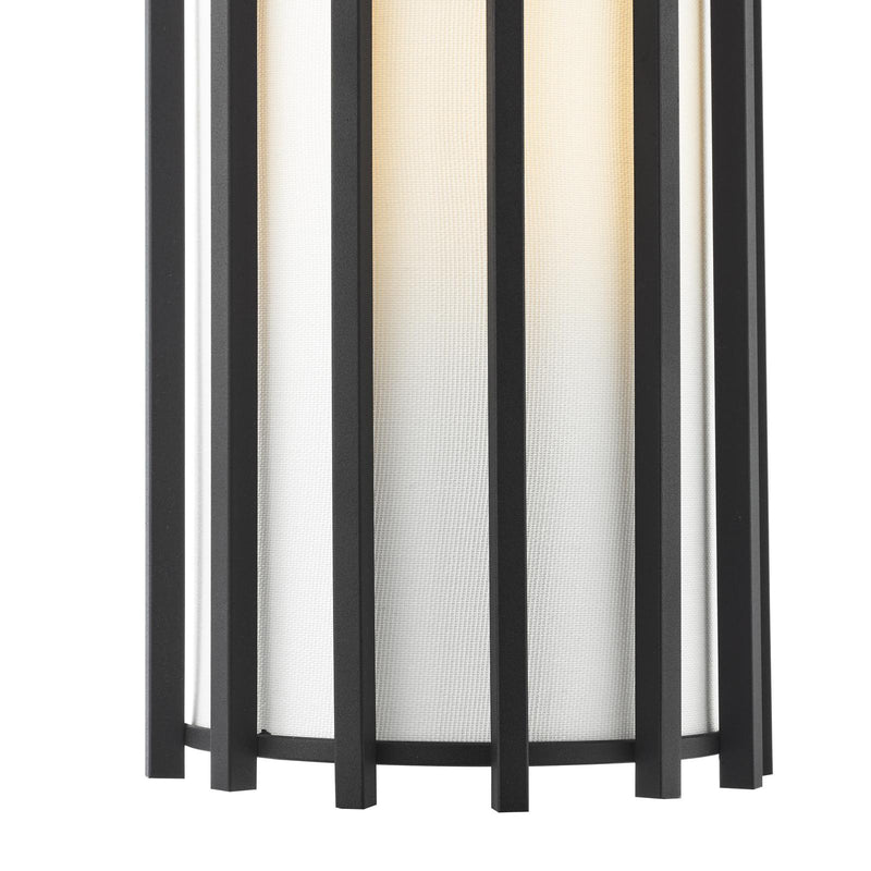 Dar Lighting Cagliari Wall Light Matt Black With Ivory Shade • CAG0722