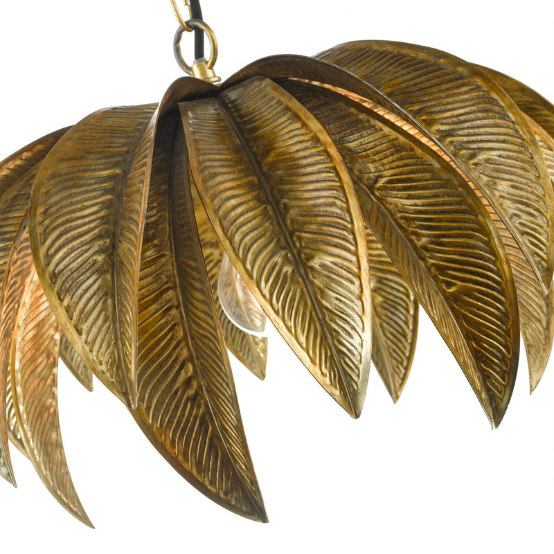 Dar Lighting Cara 1 Light Pendant Antique Gold • CAR0135