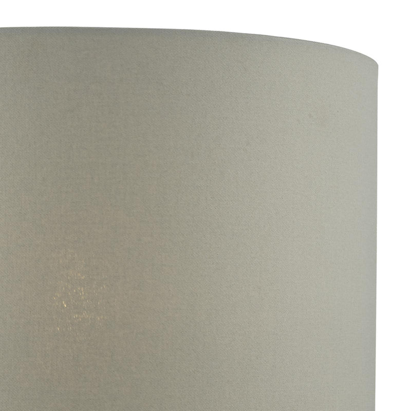 Dar Lighting Cassandra Grey Cotton Drum Shade 40cm • CAS1639