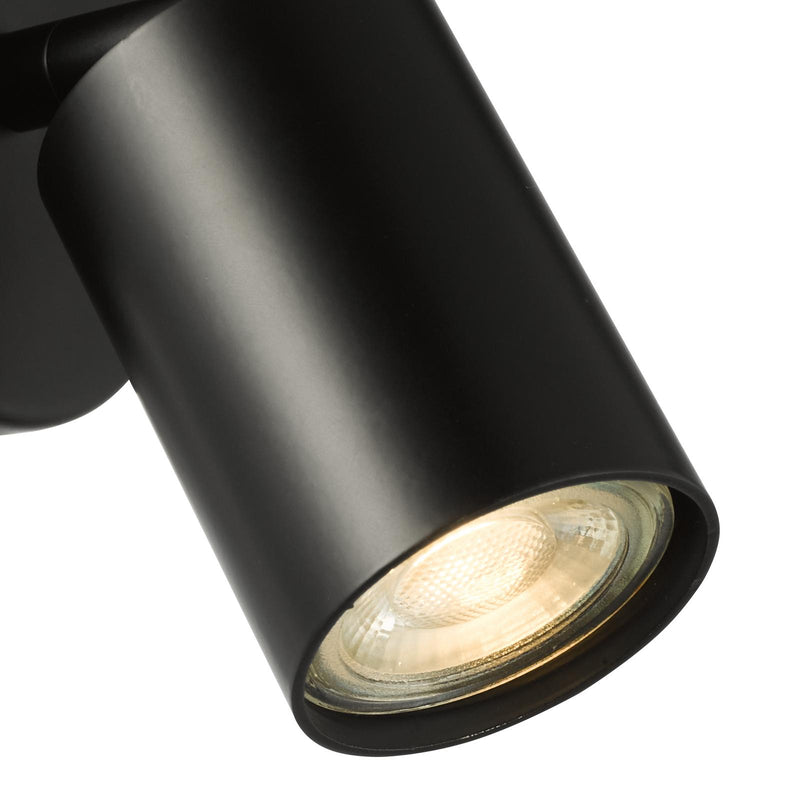 Dar Lighting Cawley Single Spotlight Matt Black • CAW0722