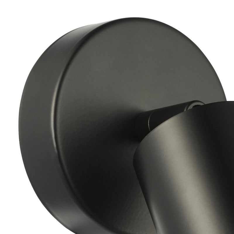 Dar Lighting Cawley Single Spotlight Matt Black • CAW0722