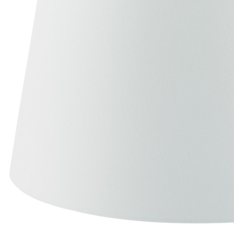 Dar Lighting Cezanne White Faux Silk Tapered Drum Shade 35cm • CEZ142