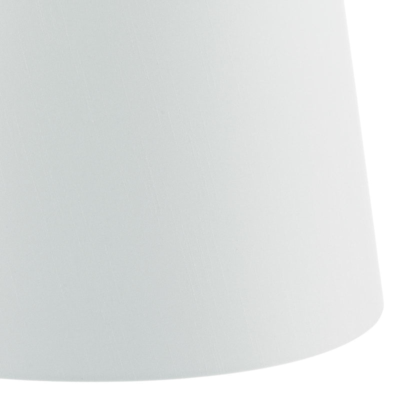 Dar Lighting Cezanne White Faux Silk Tapered Drum Shade 35cm • CEZ142