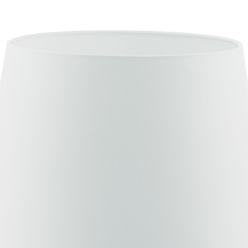 Dar Lighting Cezanne White Faux Silk Tapered Drum Shade 35cm • CEZ142