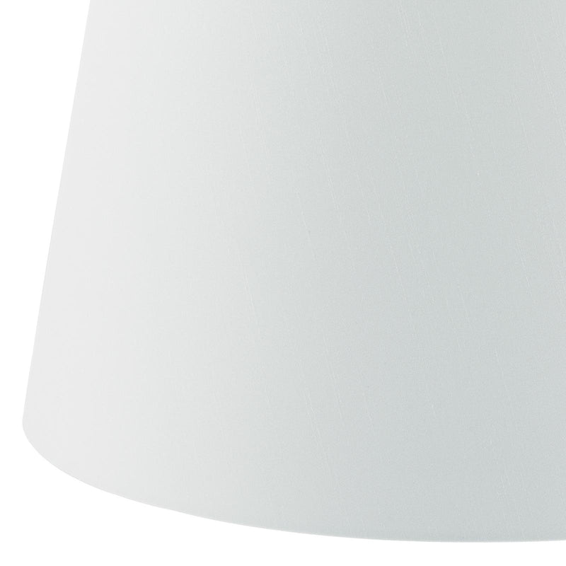 Dar Lighting Cezanne White Faux Silk Tapered Drum Shade White 40cm • CEZ162