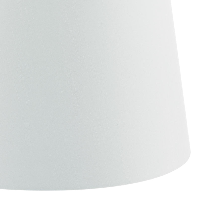 Dar Lighting Cezanne White Faux Silk Tapered Drum Shade White 40cm • CEZ162