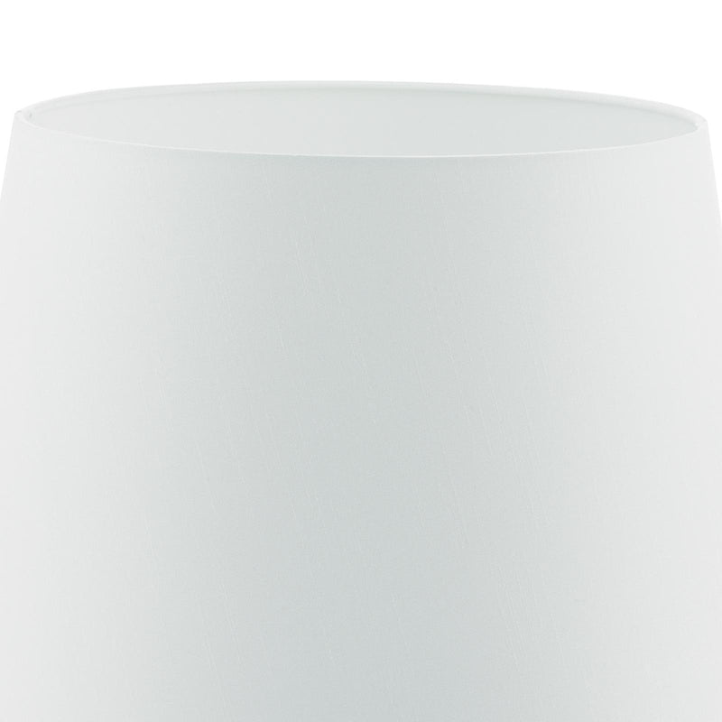 Dar Lighting Cezanne White Faux Silk Tapered Drum Shade White 40cm • CEZ162