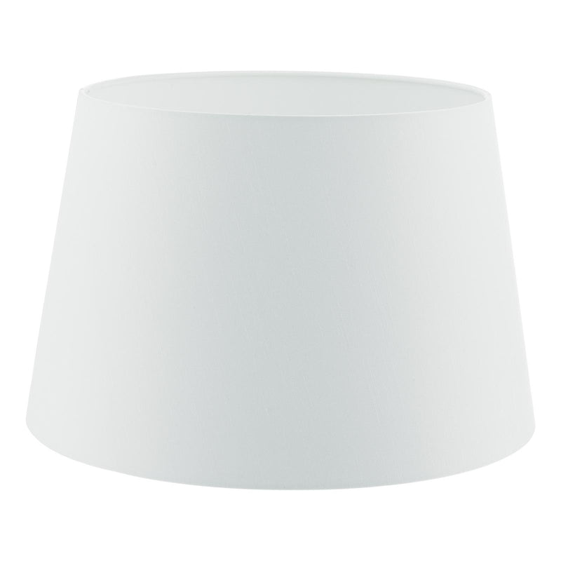 Dar Lighting Cezanne White Faux Silk Tapered Drum Shade 45cm • CEZ182