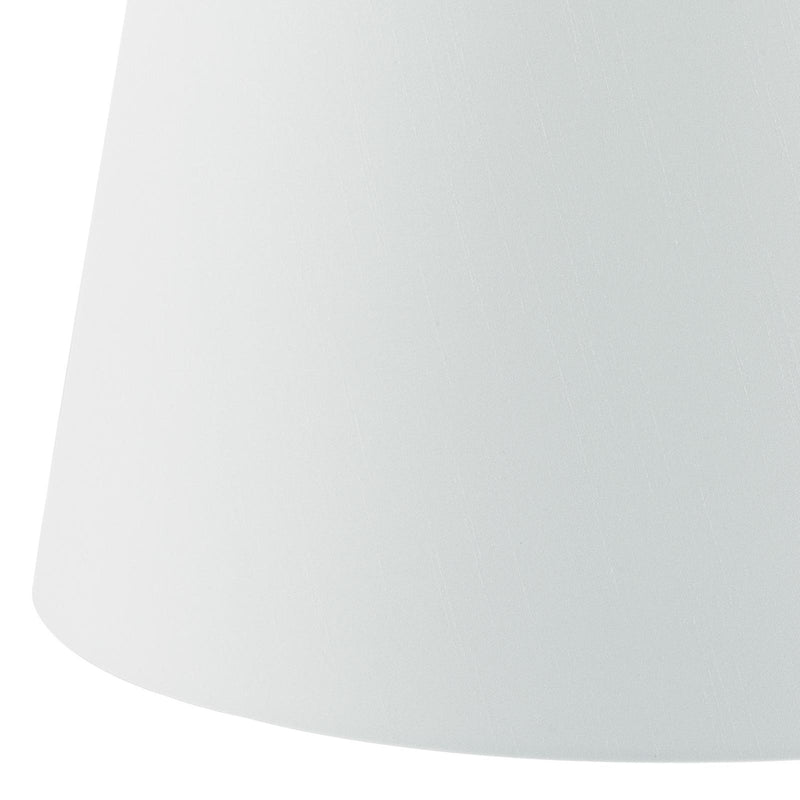Dar Lighting Cezanne White Faux Silk Tapered Drum Shade 45cm • CEZ182