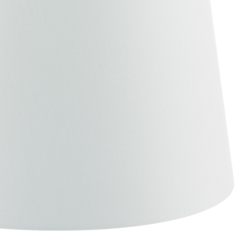 Dar Lighting Cezanne White Faux Silk Tapered Drum Shade 45cm • CEZ182