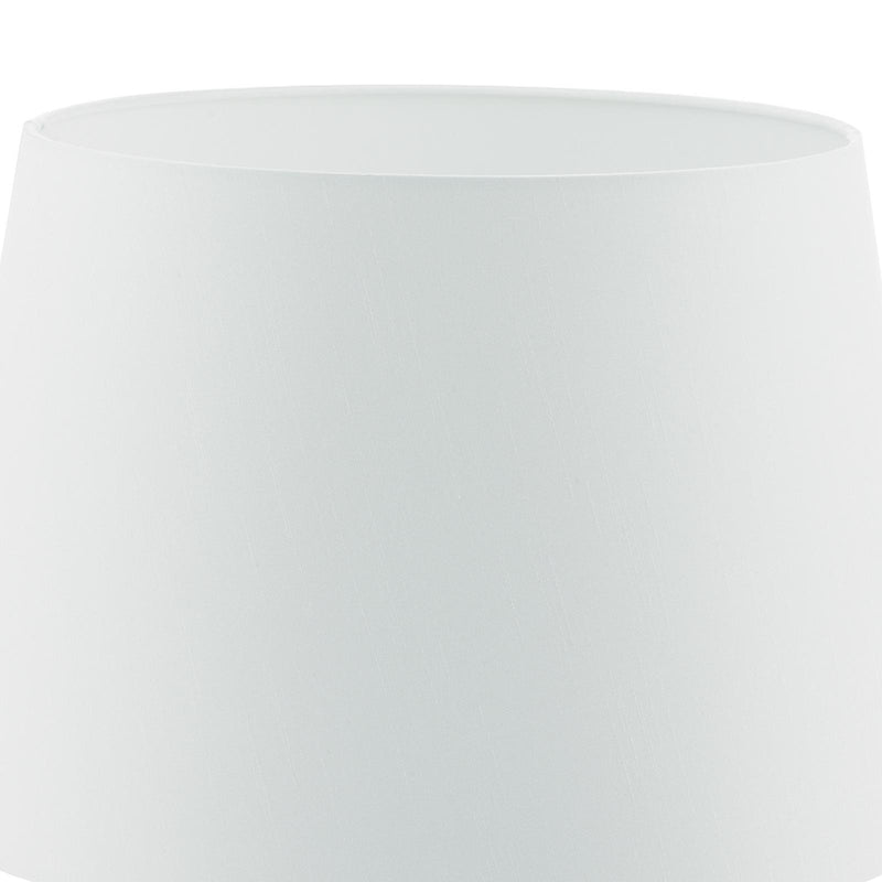 Dar Lighting Cezanne White Faux Silk Tapered Drum Shade 45cm • CEZ182