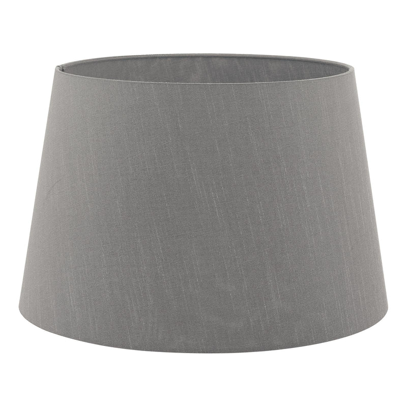 Dar Lighting Cezanne Grey Faux Silk Tapered Drum Shade 45cm • CEZ1839