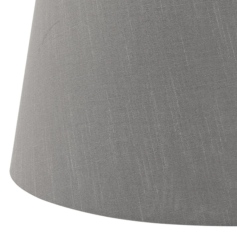 Dar Lighting Cezanne Grey Faux Silk Tapered Drum Shade 45cm • CEZ1839