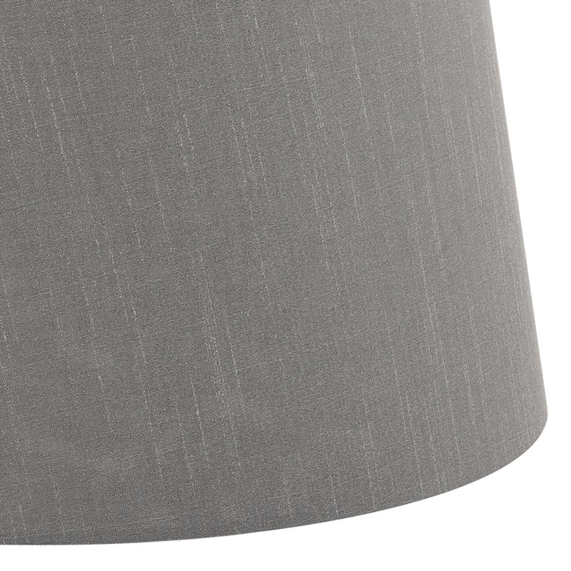 Dar Lighting Cezanne Grey Faux Silk Tapered Drum Shade 45cm • CEZ1839