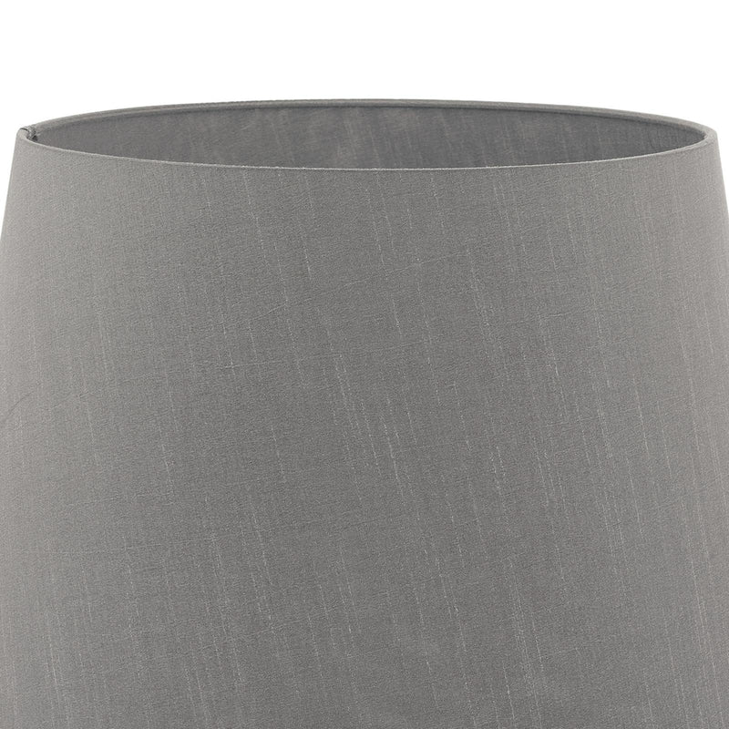 Dar Lighting Cezanne Grey Faux Silk Tapered Drum Shade 45cm • CEZ1839