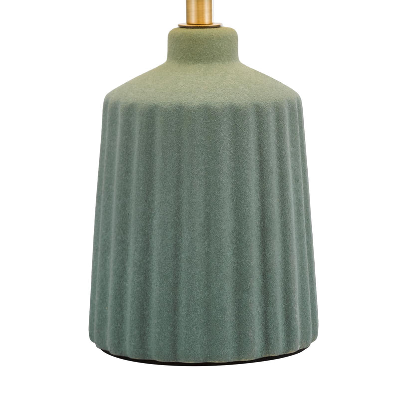 Dar Lighting Chloris Small Table Lamp Green With Shade • CHL4124