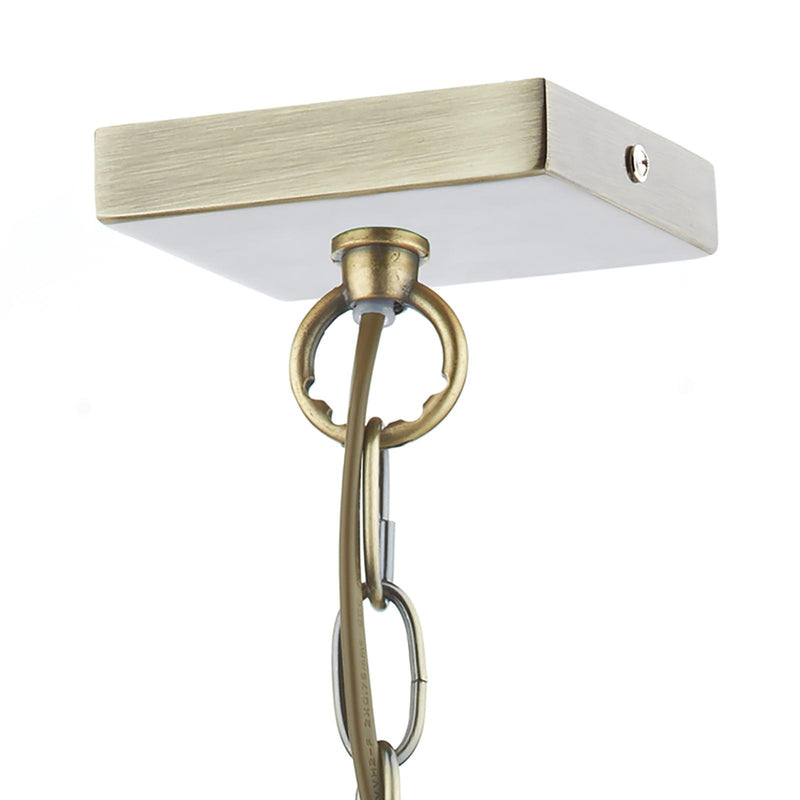 Dar Lighting Churchill 1 Light Pendant Antique Brass • CHU0175