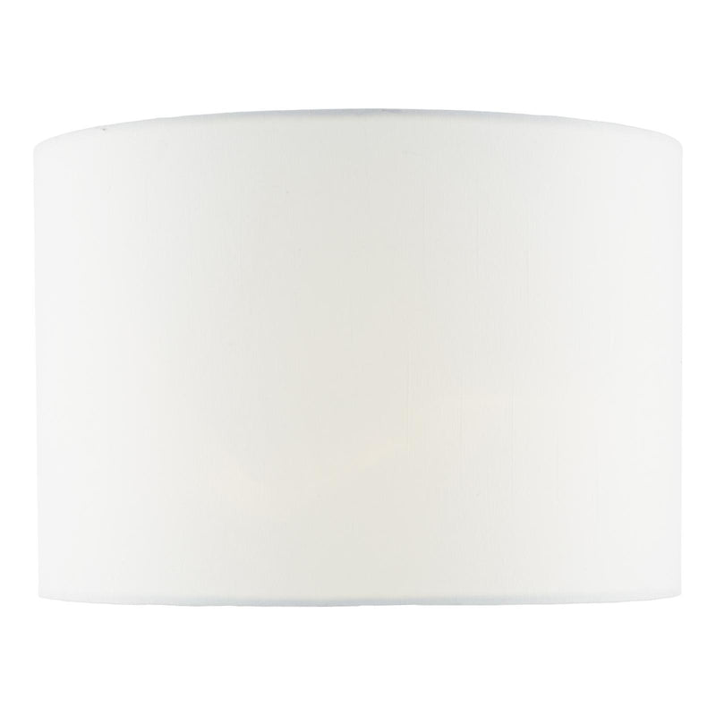 Dar Lighting Ciara White Linen Drum Shade 33cm • CIA1302