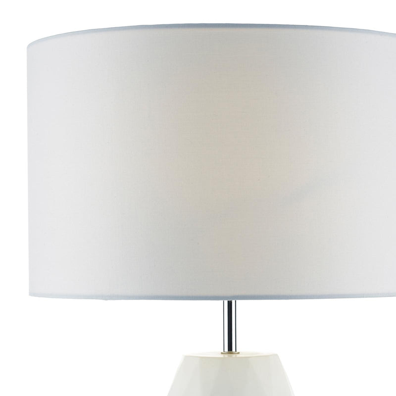 Dar Lighting Ciara Table Lamp White With Shade • CIA422
