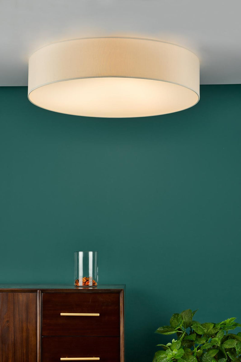 Dar Lighting Cierro 6 Light Flush Taupe 80cm • CIE4801