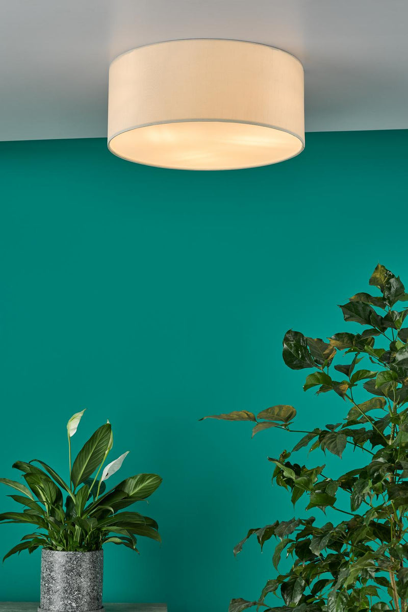 Dar Lighting Cierro 3 Light Flush Taupe 40cm • CIE5201
