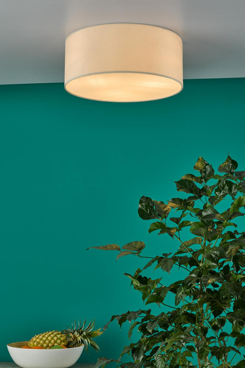 Dar Lighting Cierro 3 Light Flush Taupe 40cm • CIE5201