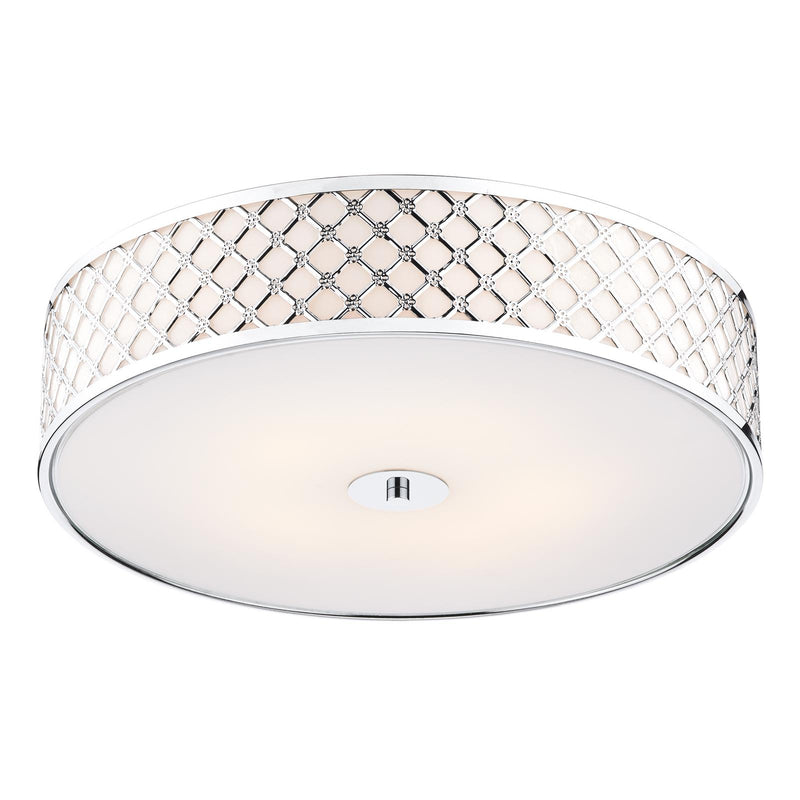 Dar Lighting Civic 5 Light Flush Large Polished Chrome • CIV5050