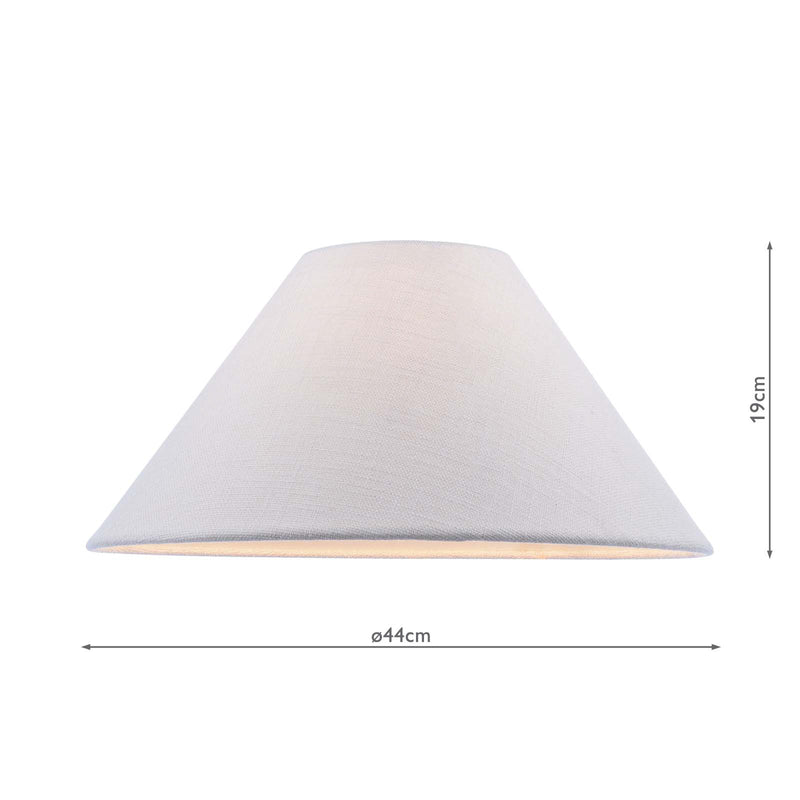 Dar Lighting Cleo Natural Linen Coolie Shade 44cm • CLE1733