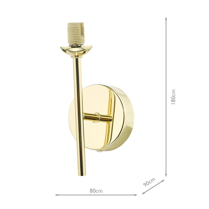 Dar Lighting Cohen Wall Light Polished Gold Bracket Only • COH0735-F